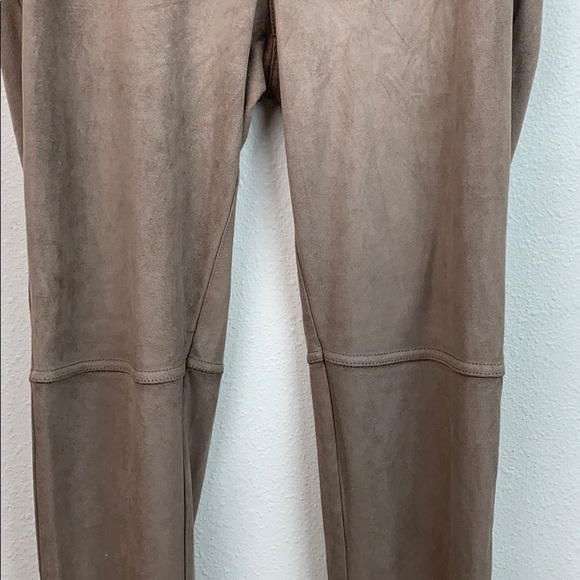 Baccini faux suede stretch moto leggings pants - Picture 2 of 4
